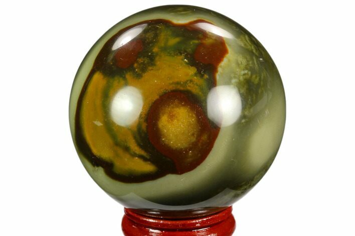 Polished Polychrome Jasper Sphere - Madagascar #124138